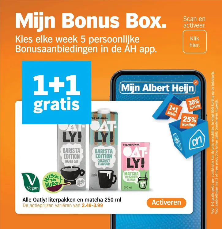 Aanbieding: Alle Oatly! literpakken en matcha 250 ml