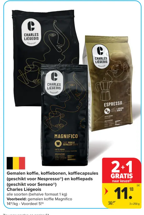 Promotie: Charles Liégeois Gemalen koffie Magnifico