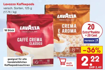 Aanbieding: Lavazza Kaffeepads