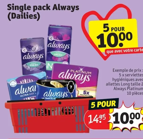 Offre: Single pack Always Dailies