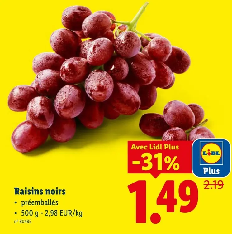 Offre: Raisins noirs