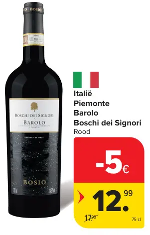 Promotie: Piemonte Barolo Boschi dei Signori