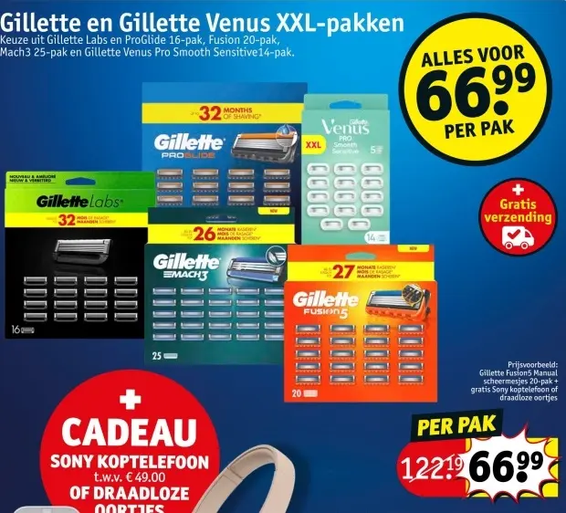 Promotie: Gillette en Gillette Venus XXL-pakken