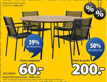 Offre: RANGSTRUP table de jardin + NABE chaise