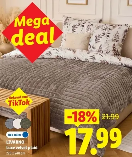 Aanbieding: Luxe velvet plaid