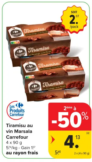 Offre: Tiramisu au vin Marsala