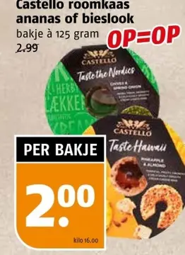 Aanbieding: Castello roomkaas ananas of bieslook