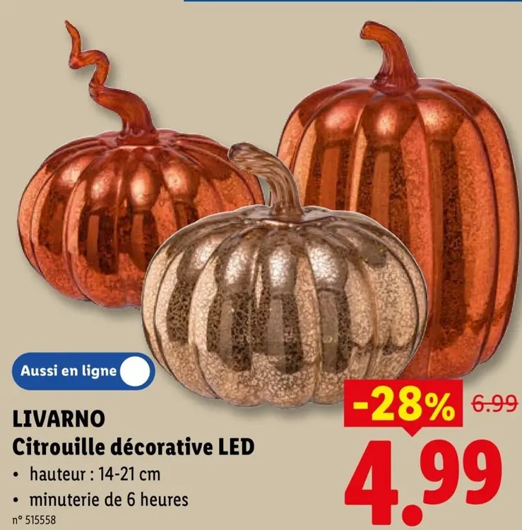 Offre: LIVARNO Citrouille décorative LED