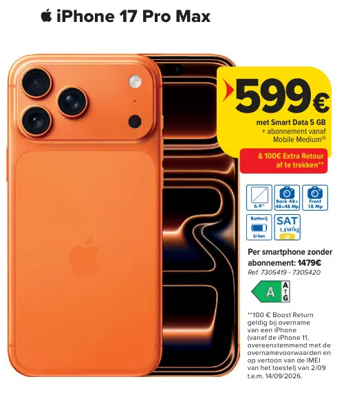 Promotie: iPhone 17 Pro Max