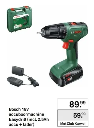 Aanbieding: 18V accuboormachine Easydrill
