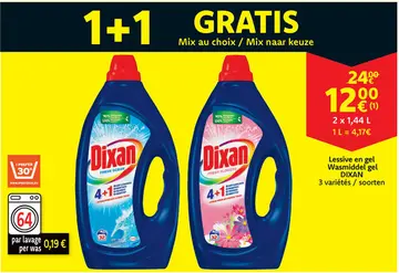 Offre: Lessive en gel / Wasmiddel gel