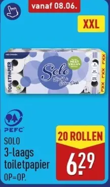 Aanbieding: SOLO 3-laags toiletpapier