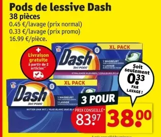 Offre: Pods de lessive