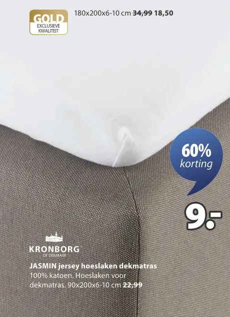 Aanbieding: JASMIN jersey hoeslaken dekmatras