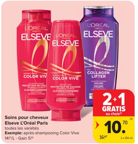 Offre: Soins pour cheveux Elseve