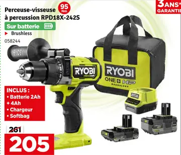 Offre: Perceuse-visseuse à percussion RPD18X-242S