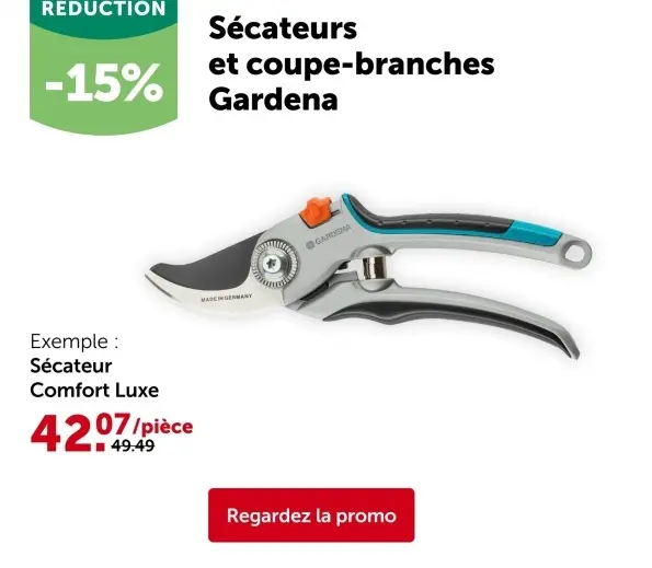 Offre: Sécateur Comfort Luxe