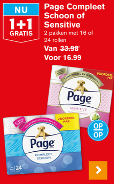 Aanbieding: Page Compleet Schoon of Sensitive