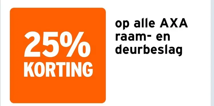 Aanbieding: AXA raam- en deurbeslag