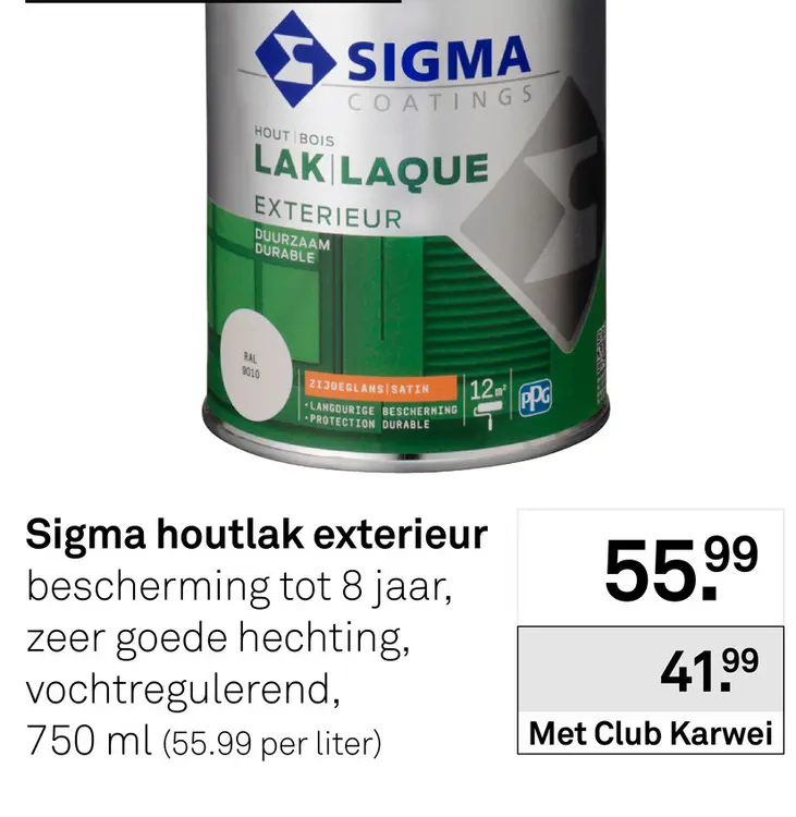 Aanbieding: Sigma houtlak exterieur