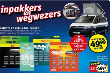 Aanbieding: Gillette en Venus XXL-pakken