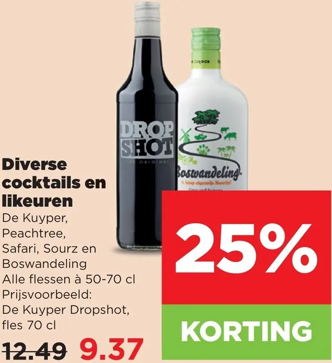 Aanbieding: Diverse cocktails en likeuren