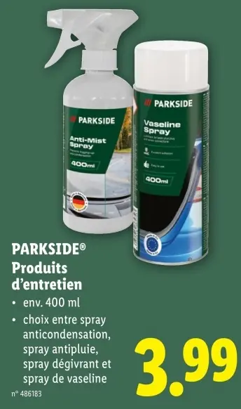 Offre: Produits d'entretien