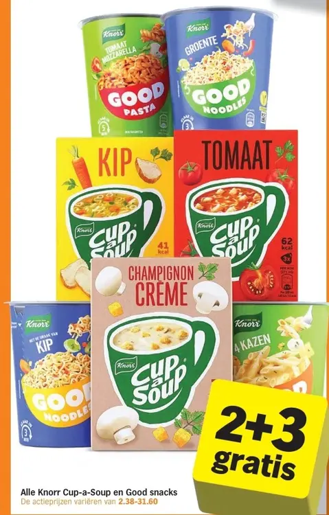 Aanbieding: Knorr Cup-a-Soup en Good snacks
