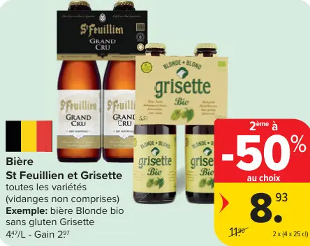 Offre: Bière St Feuillien et Grisette