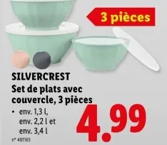 Offre: Set de plats avec couvercle