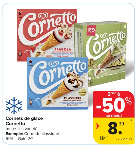 Offre: Cornets de glace