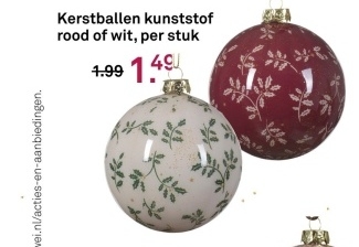 Aanbieding: Kerstballen kunststof