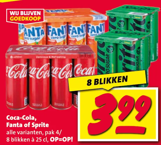 Aanbieding: Coca-Cola, Fanta of Sprite