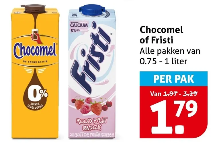 Aanbieding: Chocomel of Fristi