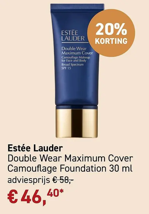 Aanbieding: Double Wear Maximum Cover Camouflage Foundation