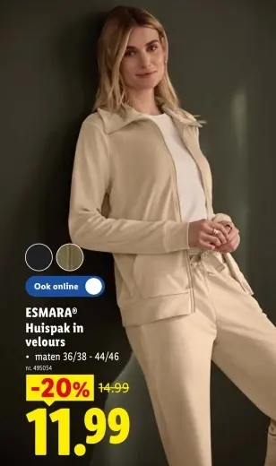 Promotie: Huispak in velours