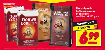 Aanbieding: Douwe Egberts koffie aroma rood of excellent 