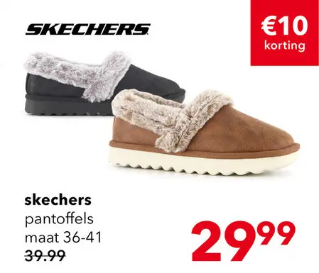 Aanbieding: Skechers Cozy Up gevoerde dames pantoffels zwart