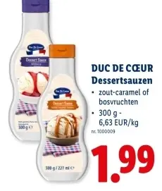 Promotie: Dessertsauzen