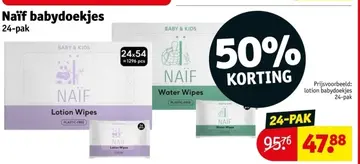 Aanbieding: Naïf babydoekjes