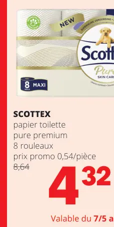 Offre: Papier toilette pure premium