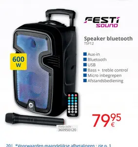 Aanbieding: Speaker bluetooth TSF12