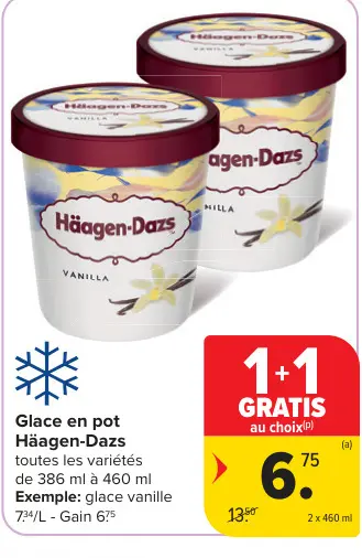 Offre: Glace en pot