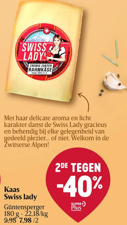 Aanbieding: Kaas Swiss lady