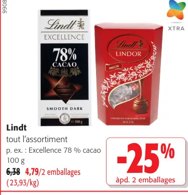 Offre: Lindt tout l'assortiment