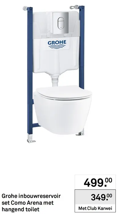 Aanbieding: Inbouwreservoir set Como Arena met hangend toilet