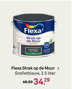 Aanbieding: Flexa Strak op de Muur Grafietblauw