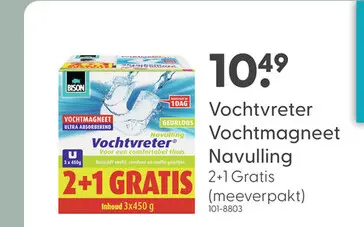 Aanbieding: Bison Vochtvreter Vochtmagneet Navulling Geurloos 3 x 450gr