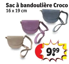 Offre: Sac à bandoulière Croco