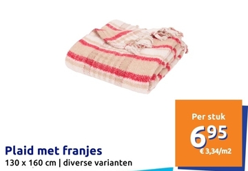 Aanbieding: Plaid met franjes